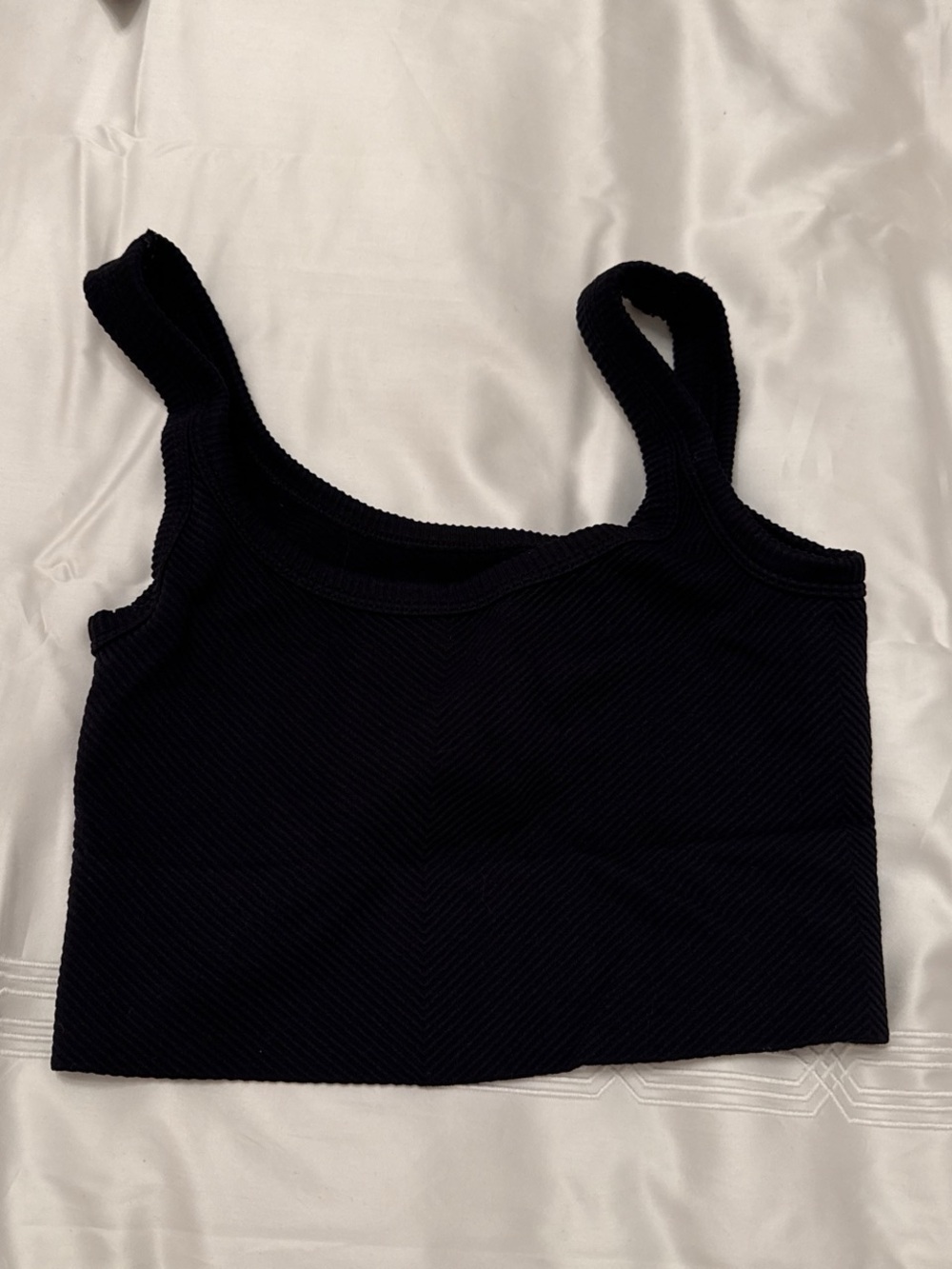 ROCK N RAGS Black ribbed crop top #ribbed #basics